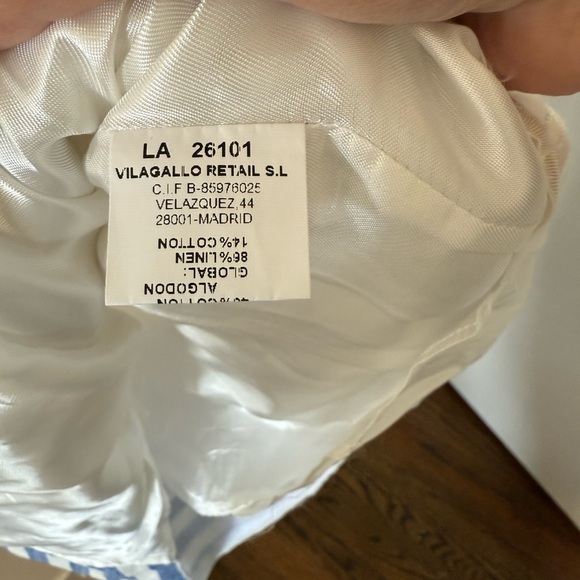 Vilagallo Linen Dress with Cocktails Size 46 - Picture 7 of 7